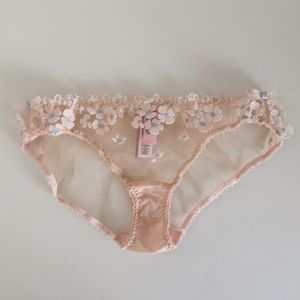 Agent Provocateur Bethanie Brief Blue Peach Tulle
